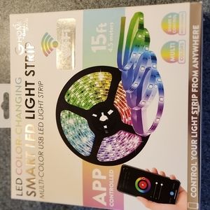 15' smart led color changing light strip wifi and app control